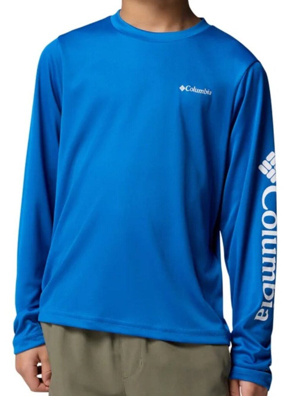 NWT - Columbia Youth Sun Long Sleeve Tee With Logo on Sleeve and Chest – Size S